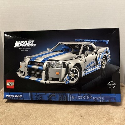LEGO #42210 Technic Nissan Skyline GT-R R34 Silver 1410 PCS Blue