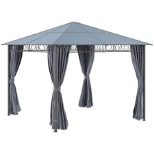 Outsunny 3 x 3(m) Hardtop Gazebo for Garden Party w/ Polycarbonate Curtains