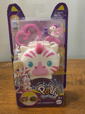 Polly Pocket Pet Connects Zebra on Safari Micro Playset
