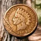 1909 Indian Head Cent Actual Coin Shown - 6