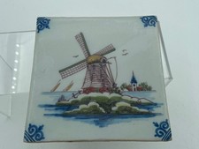 SPEDIZIONE GRATUITA PIASTRELLE uniche policrome MAKKUM Tichelaar Delft Holland mulino 13