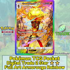 【DIGITAL TRADE】 Pokemon TCG Pocket 2 Star Trainer Full Art Armorouge Rainbow