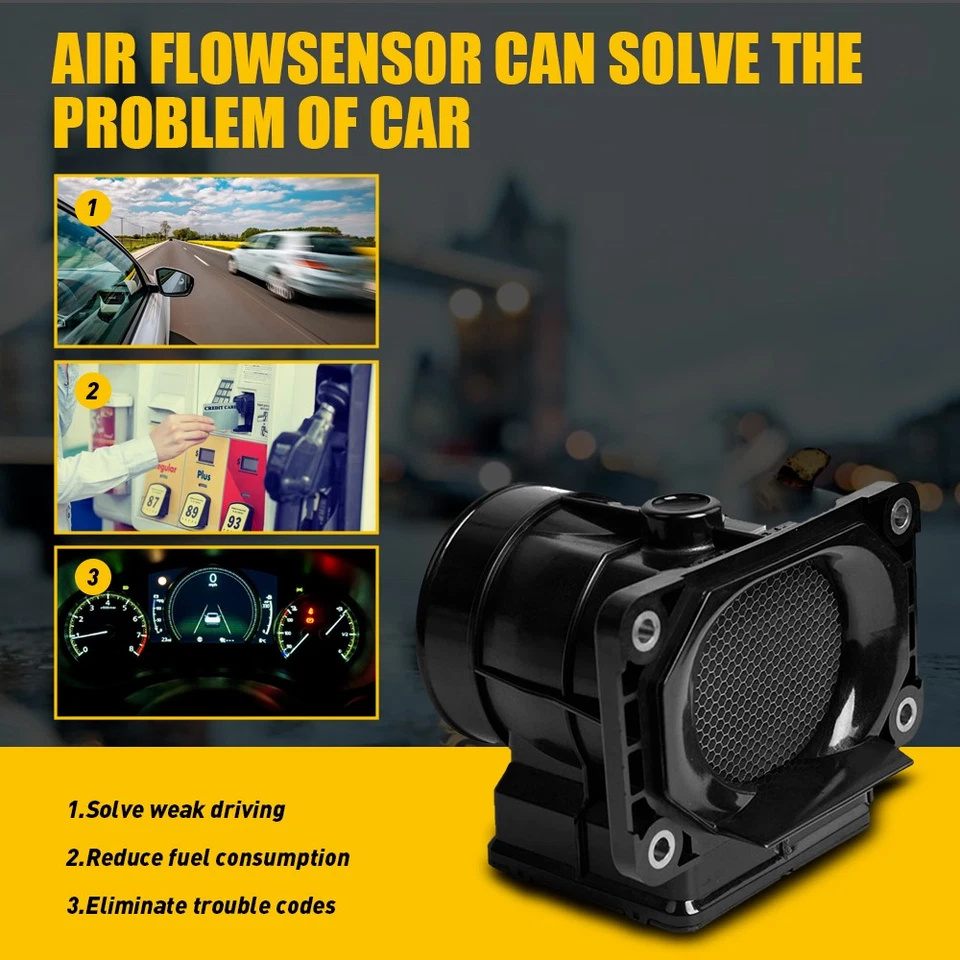 FOR 2000-2005 MITSUBISHI ECLIPSE DODGE STRATUS MASS AIR FLOW SENSOR METER MAF - Image 3 of 4