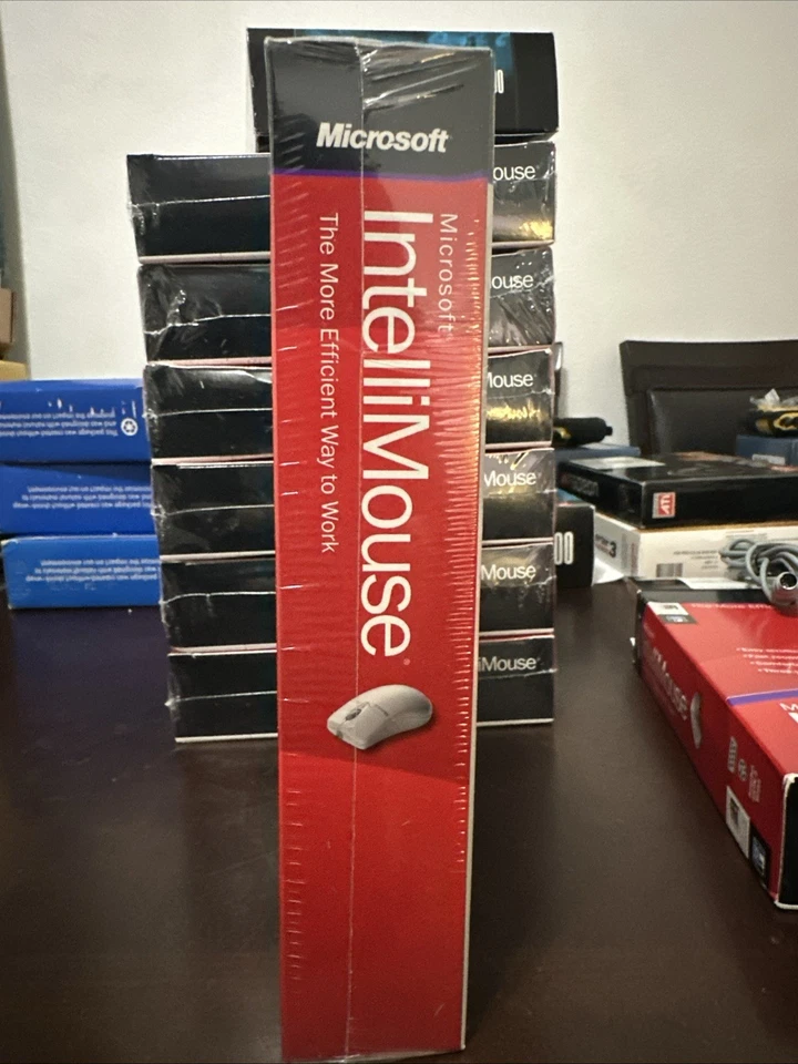 NEW- Microsoft IntelliMouse # X03-54955 Complete Shrink Wrap Still Intact 1998 - Image 3 of 4