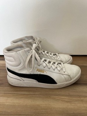 Puma Womans High Top Vikky V3 Mid L Fashion Sneakers sz 8.5 white/black