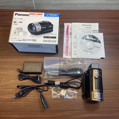 Panasonic HC-V720M Black Camcorder Full HD Japan wirh Box Battery Charger Tested