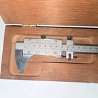 Starrett No. 123 E&M Vernier Outside Caliper 14" with Wooden Case — photo 6