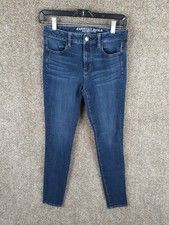 American Eagle Super Hi Rise Jegging Jeans Womens 4 Blue 360 Next Level Stretch