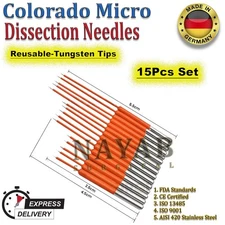 Ellman Surgitron Colorado Micro Dissection Needles 15 Pcs Tungsten Tips New CE