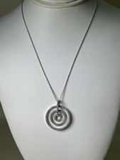 14K White Gold Rope Chain  Pendant  Approx .20 Ct Natural Diamonds, 20  