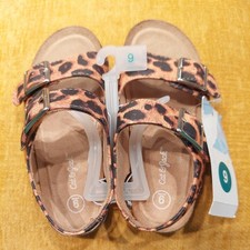 Cat Jack Girls Reagan Leopard Print Double Strap Sandals Size 9 Toddler NWT