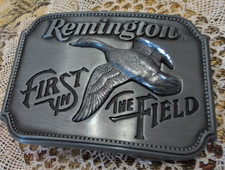 Remington 1980 First in the Field Belt Buckle Canada Goose Never Worn USA MADE