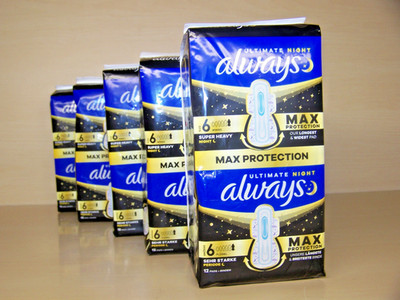    5 x 12 Stück Ultimate-Binden Night Max Protection 6 mit Flügeln   