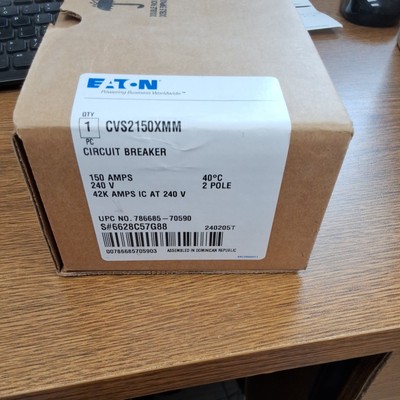 Eaton CVS2150XMM 150 Amp 240V 2 Pole Circuit Breaker  New
