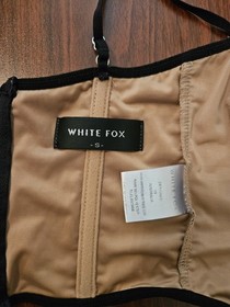 Whitefox Black Lace Corset Nude Underneath Women's Small Corset