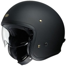 Shoei J.O. Open Face Matt Black X-Small Motorbike Motorcycle Helmet Retro