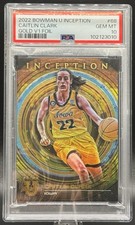 2022 Bowman U Inception Caitlin Clark #68 GOLD V1 Foil PSA 10 GEM MT!!! 34/50