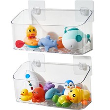 Bath Toy Storage Organizer, Bathtub Toy Storage Holder, Large Capacity Wall M...