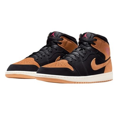 Nike Air Jordan 1 Mid SE Black Flax HV4091-002 Mens New | eBay