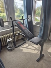 York Fitness Bench,Barbells, and Weights Set, 49.5kg Weights