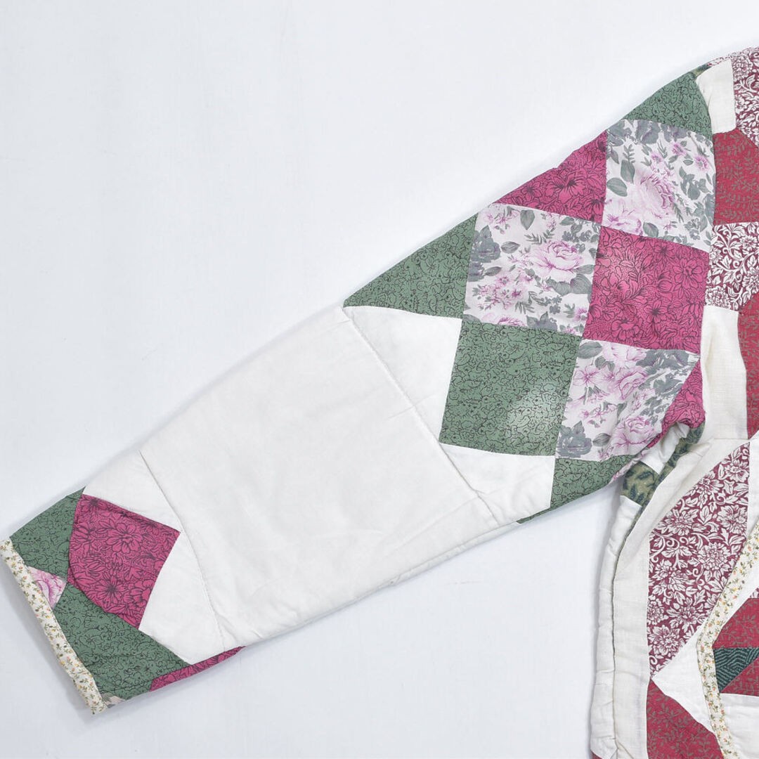 Handmade Flower Design Patchwork Quilt Short Leng… - image 6