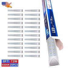 25 Pack 8Ft Integrated Led Tube Light 72W Commercial 8' Led Shop Lights Fixture