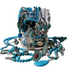Mystery Jewelry Jar for Women, Bohemian Gift Medium, Turquoise