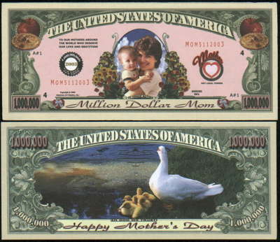MOTHER'S DAY MILLION DOLLAR MOM BILL - Lot of 2 Bills