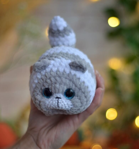 Kitten Crochet plush, kitty cat for baby gift, stuffed animal kitten plushie toy - Afbeelding 1 van 6