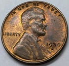 1939 - S - Lincoln Wheat Cent Penny - Uncirculated Y50
