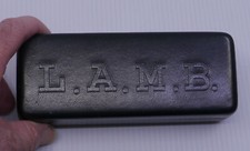 L.A.M.B. HARD CLAMSHELL EYE GLASSES CASE, BLACK WITH CLEANING CLOTH
