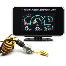 4 In 1 Lcd Car Digital Gauge Voltmeter Oil Pressure Fuel Level Water Temp 12-24v 4 In 1 Lcd Car Digital Gauge Voltmeter Oil Pressure Fuel Level Water Temp 12-24v