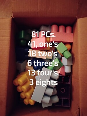 Bulk Mega Bloks Building Blocks Lot Of 81