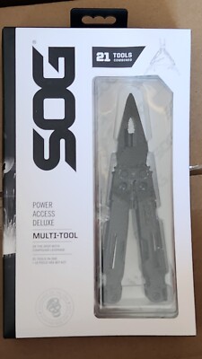 SOG PowerAccess Deluxe Multitool PA2001 21 tools Hardcased Black Finish