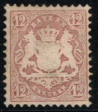 BAVARIA Scott #29a unused OG HR F