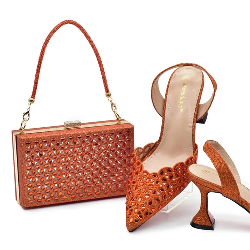 Shoes And Bag Set Latest Italian Sandals Design With Matching Bag Party Shoes - Picture 20 of 23