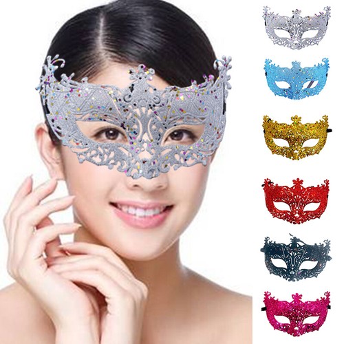 Feather Lace Masquerade Eye Mask Venetian Party Ball Carnival Party Fancy Dress - Picture 7 of 76