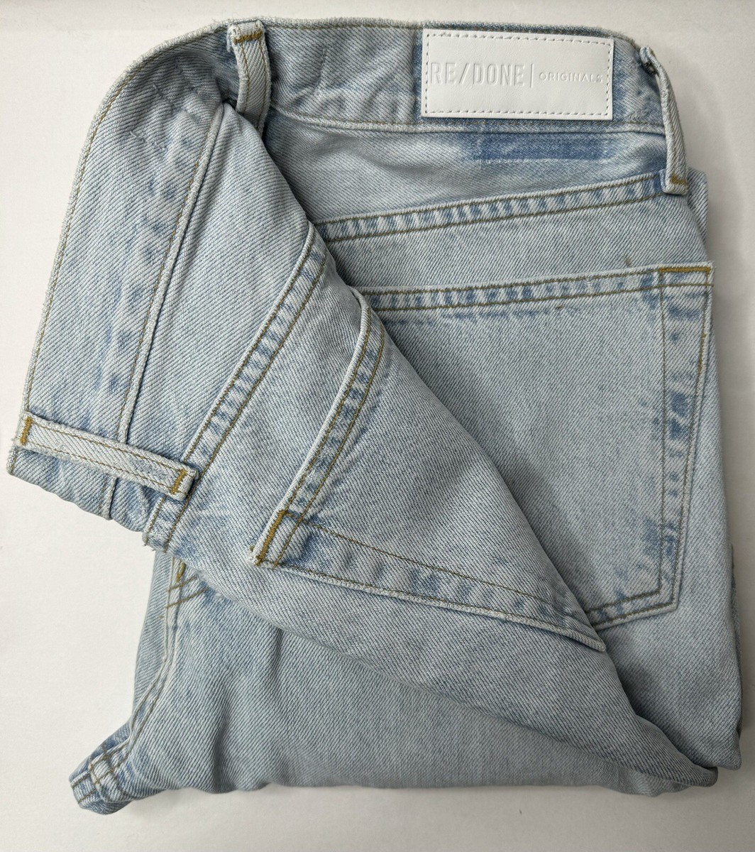 Re/Done Jeans Womens Blue Button Fly Denim Size 27 | eBay