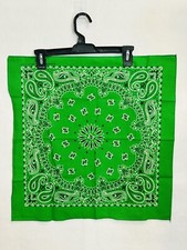 Hav-A-Hank Bright Green Bandanna Made In USA RN 15187