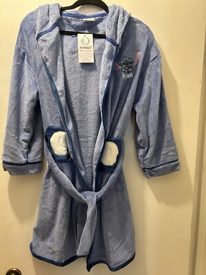Cosusket Ladies Small Bath Robe  Long Sleeve Lightweight -L Stitch -hood/pockets