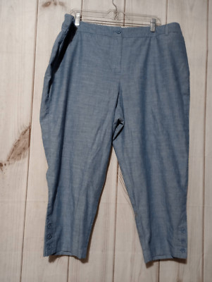 Talbots Pants Ladies 20WP Blue Capri