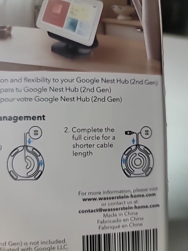 Adjustable Stand for Google Nest Hub (2nd Gen) - Made for Google (Charcoal) - Picture 6 of 8