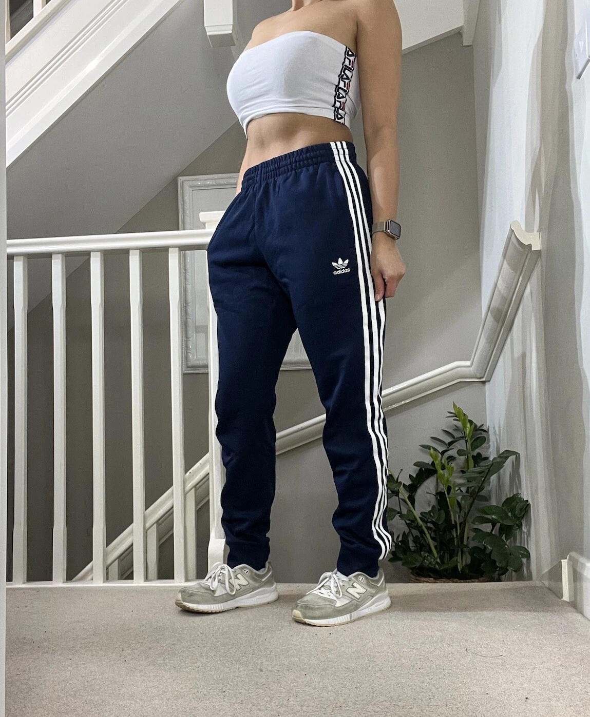 Adidas Original Cuff Leg Track-pants Sweatpants Size M Unisex Tapered Gymwear