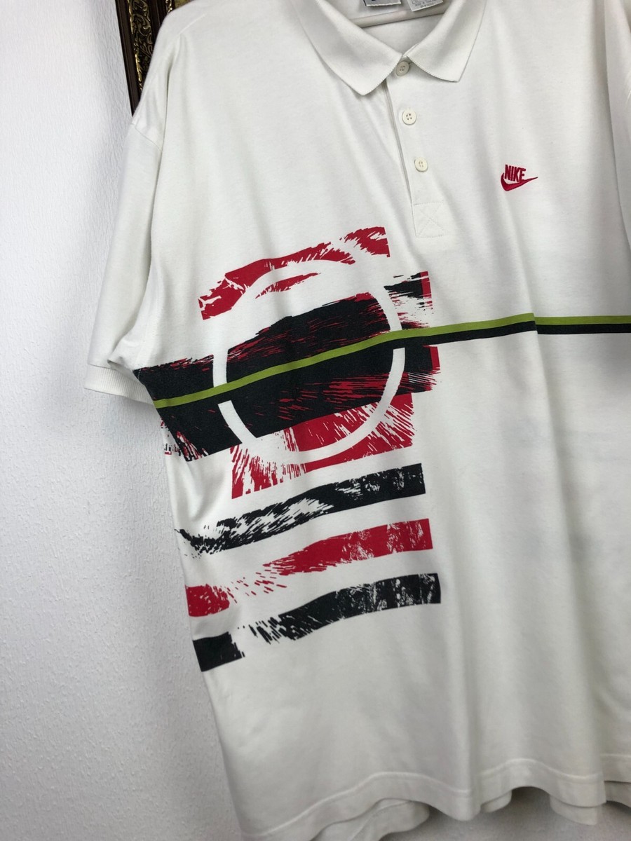 Vintage 90's Nike Challenge Court Andre Agassi Polo Tennis Shirt