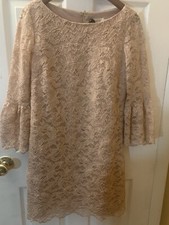 eliza j dress 8 pink lace.