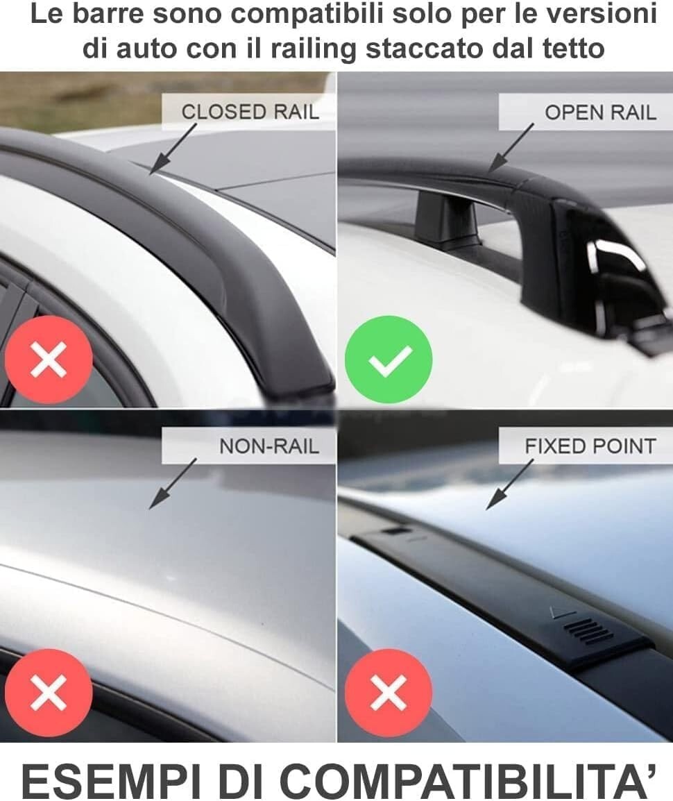 Auto Accessori Lupex - Barre Portapacchi Portatutto Universali Da 135 - 5