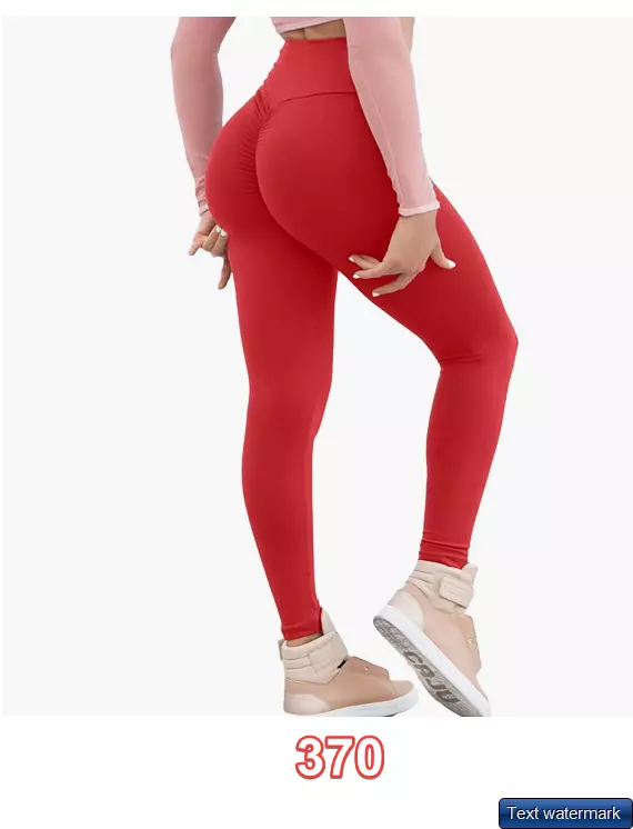 KIWI RATA Women Scrunch Butt Yoga Pants High Waist Sport Workout Leggings  Red M