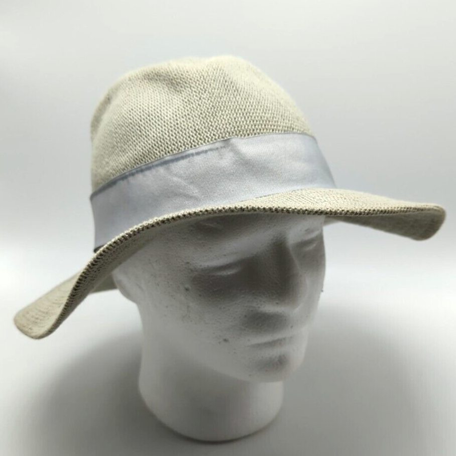 ANTHROPOLOGIE Sun Hat Gray Wide Brim Women display picture 2