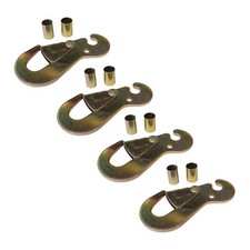 4 Pack 2 Ratchet Flat Snap Hook W Spacers Towing Car Hauler Trailer Tie Down