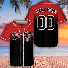 Customized Team Name And Number Baseball Jersey Shirt, Baseball Jersey Uniform